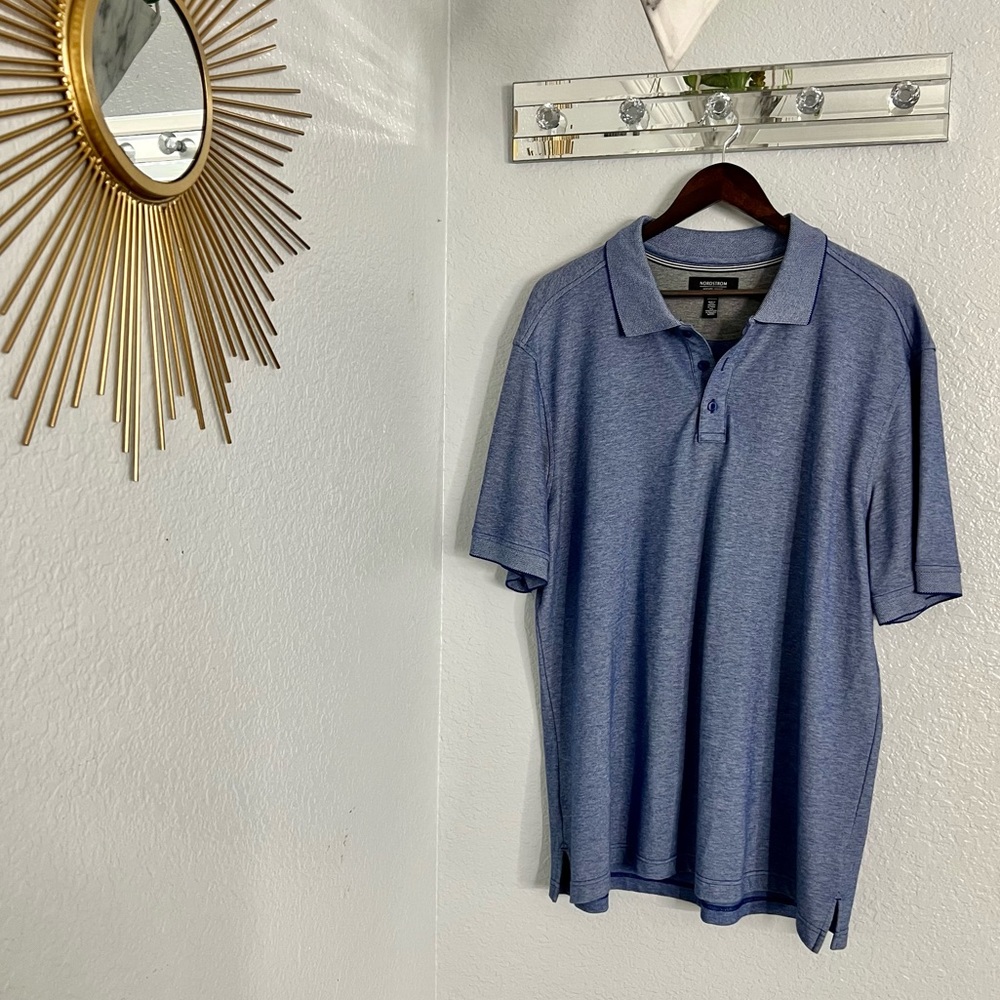 Nordstrom Mens Shop Baby Blue Blue Polo - Picture 4 of 11